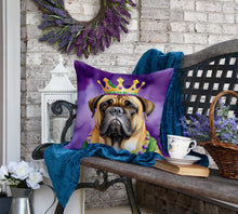 Load image into Gallery viewer, Bullmastiff King of Mardi Gras Throw Pillow