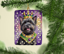 Load image into Gallery viewer, Cairn Terrier King of Mardi Gras Porcelain Ornament