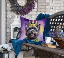 Load image into Gallery viewer, Cairn Terrier King of Mardi Gras Throw Pillow