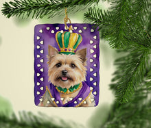 Load image into Gallery viewer, Cairn Terrier King of Mardi Gras Porcelain Ornament