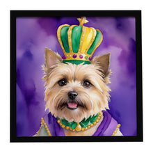 Load image into Gallery viewer, Cairn Terrier King of Mardi Gras Framed Metal Print