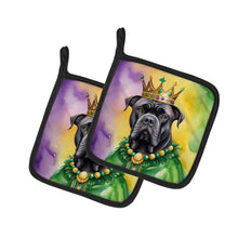 Load image into Gallery viewer, Cane Corso King of Mardi Gras Pot Holders - Set of 2 Decorative Kitchen Helpers | Made in the USA