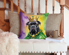 Load image into Gallery viewer, Cane Corso King of Mardi Gras Throw Pillow - 14x14 Decorative Pillow – Art for Your Home &amp; Patio