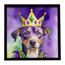 Load image into Gallery viewer, Catahoula King of Mardi Gras Framed Metal Print