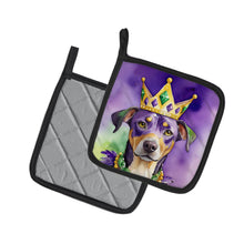 Load image into Gallery viewer, Catahoula King of Mardi Gras Pot Holders - Set of 2 Decorative Kitchen Helpers | Made in the USA