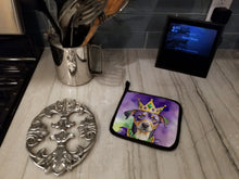 Load image into Gallery viewer, Catahoula King of Mardi Gras Pot Holders - Set of 2 Decorative Kitchen Helpers | Made in the USA