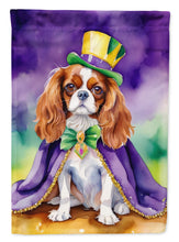 Load image into Gallery viewer, Cavalier Spaniel King of Mardi Gras Garden Flag - Vibrant Dog-Themed Yard Decor by Caroline's Treasures