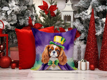 Load image into Gallery viewer, Cavalier Spaniel King of Mardi Gras Throw Pillow - 14x14 Decorative Pillow – Art for Your Home &amp; Patio