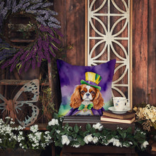 Load image into Gallery viewer, Cavalier Spaniel King of Mardi Gras Throw Pillow