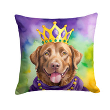 Load image into Gallery viewer, Chesapeake Bay Retriever King of Mardi Gras Throw Pillow - 14x14 Decorative Pillow – Art for Your Home &amp; Patio