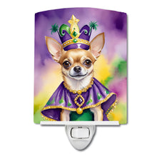 Load image into Gallery viewer, Chihuahua King of Mardi Gras Ceramic Night Light