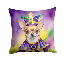 Load image into Gallery viewer, Chihuahua King of Mardi Gras Throw Pillow