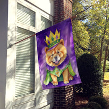 Load image into Gallery viewer, Chow Chow King of Mardi Gras House Flag