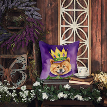 Load image into Gallery viewer, Chow Chow King of Mardi Gras Throw Pillow - 14x14 Decorative Pillow – Art for Your Home &amp; Patio
