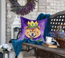 Load image into Gallery viewer, Chow Chow King of Mardi Gras Throw Pillow