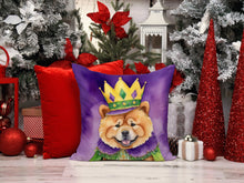 Load image into Gallery viewer, Chow Chow King of Mardi Gras Throw Pillow