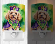 Load image into Gallery viewer, Cockapoo King of Mardi Gras Ceramic Night Light