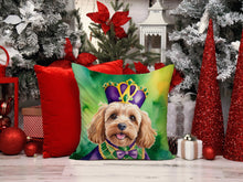 Load image into Gallery viewer, Cockapoo King of Mardi Gras Throw Pillow - 14x14 Decorative Pillow – Art for Your Home &amp; Patio