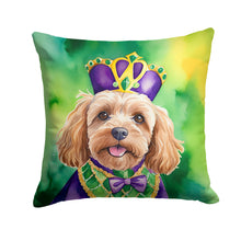 Load image into Gallery viewer, Cockapoo King of Mardi Gras Throw Pillow - 14x14 Decorative Pillow – Art for Your Home &amp; Patio