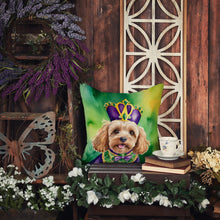 Load image into Gallery viewer, Cockapoo King of Mardi Gras Throw Pillow