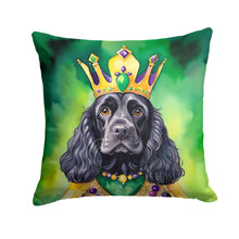 Load image into Gallery viewer, Cocker Spaniel King of Mardi Gras Throw Pillow - 14x14 Decorative Pillow – Art for Your Home &amp; Patio