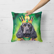 Load image into Gallery viewer, Cocker Spaniel King of Mardi Gras Throw Pillow