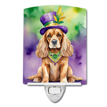 Load image into Gallery viewer, Cocker Spaniel King of Mardi Gras Ceramic Night Light