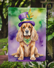Load image into Gallery viewer, Cocker Spaniel King of Mardi Gras Garden Flag - Vibrant Dog-Themed Yard Decor by Caroline's Treasures