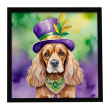 Load image into Gallery viewer, Cocker Spaniel King of Mardi Gras Framed Metal Print