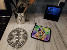 Load image into Gallery viewer, Cocker Spaniel King of Mardi Gras Pot Holders - Set of 2 Decorative Kitchen Helpers | Made in the USA