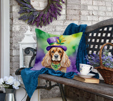 Load image into Gallery viewer, Cocker Spaniel King of Mardi Gras Throw Pillow