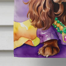 Load image into Gallery viewer, Cocker Spaniel King of Mardi Gras House Flag