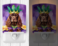 Load image into Gallery viewer, Cocker Spaniel King of Mardi Gras Ceramic Night Light