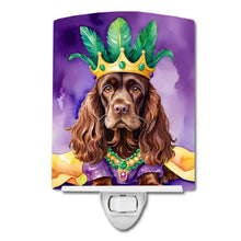 Load image into Gallery viewer, Cocker Spaniel King of Mardi Gras Ceramic Night Light