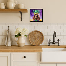 Load image into Gallery viewer, Cocker Spaniel King of Mardi Gras Framed Metal Print