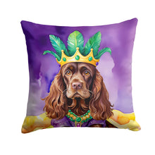 Load image into Gallery viewer, Cocker Spaniel King of Mardi Gras Throw Pillow - 14x14 Decorative Pillow – Art for Your Home &amp; Patio