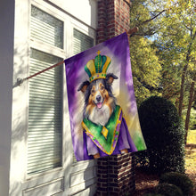 Load image into Gallery viewer, Collie King of Mardi Gras House Flag