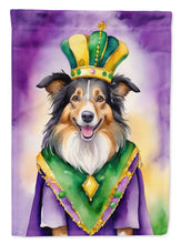 Load image into Gallery viewer, Collie King of Mardi Gras Garden Flag - Vibrant Dog-Themed Yard Decor by Caroline's Treasures