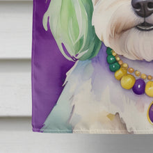 Load image into Gallery viewer, Coton de Tulear King of Mardi Gras House Flag