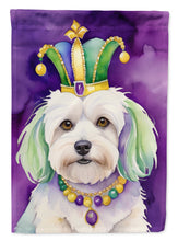 Load image into Gallery viewer, Coton de Tulear King of Mardi Gras House Flag