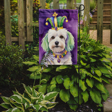 Load image into Gallery viewer, Coton de Tulear King of Mardi Gras Garden Flag - Vibrant Dog-Themed Yard Decor by Caroline's Treasures