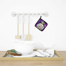 Load image into Gallery viewer, Coton de Tulear King of Mardi Gras Pot Holders - Set of 2 Decorative Kitchen Helpers | Made in the USA