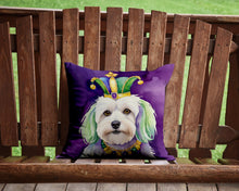 Load image into Gallery viewer, Coton de Tulear King of Mardi Gras Throw Pillow - 14x14 Decorative Pillow – Art for Your Home &amp; Patio