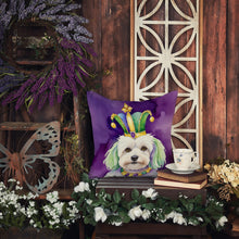 Load image into Gallery viewer, Coton de Tulear King of Mardi Gras Throw Pillow - 14x14 Decorative Pillow – Art for Your Home &amp; Patio