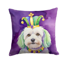Load image into Gallery viewer, Coton de Tulear King of Mardi Gras Throw Pillow - 14x14 Decorative Pillow – Art for Your Home &amp; Patio