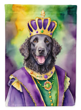 Load image into Gallery viewer, Curly-Coated Retriever King of Mardi Gras House Flag