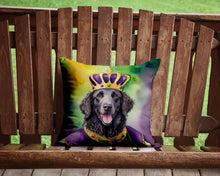 Load image into Gallery viewer, Curly-Coated Retriever King of Mardi Gras Throw Pillow - 14x14 Decorative Pillow – Art for Your Home &amp; Patio