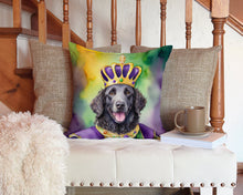 Load image into Gallery viewer, Curly-Coated Retriever King of Mardi Gras Throw Pillow - 14x14 Decorative Pillow – Art for Your Home &amp; Patio
