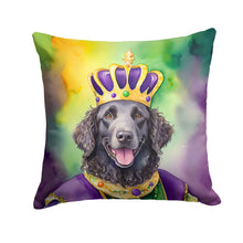 Load image into Gallery viewer, Curly-Coated Retriever King of Mardi Gras Throw Pillow
