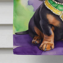 Load image into Gallery viewer, Dachshund King of Mardi Gras House Flag